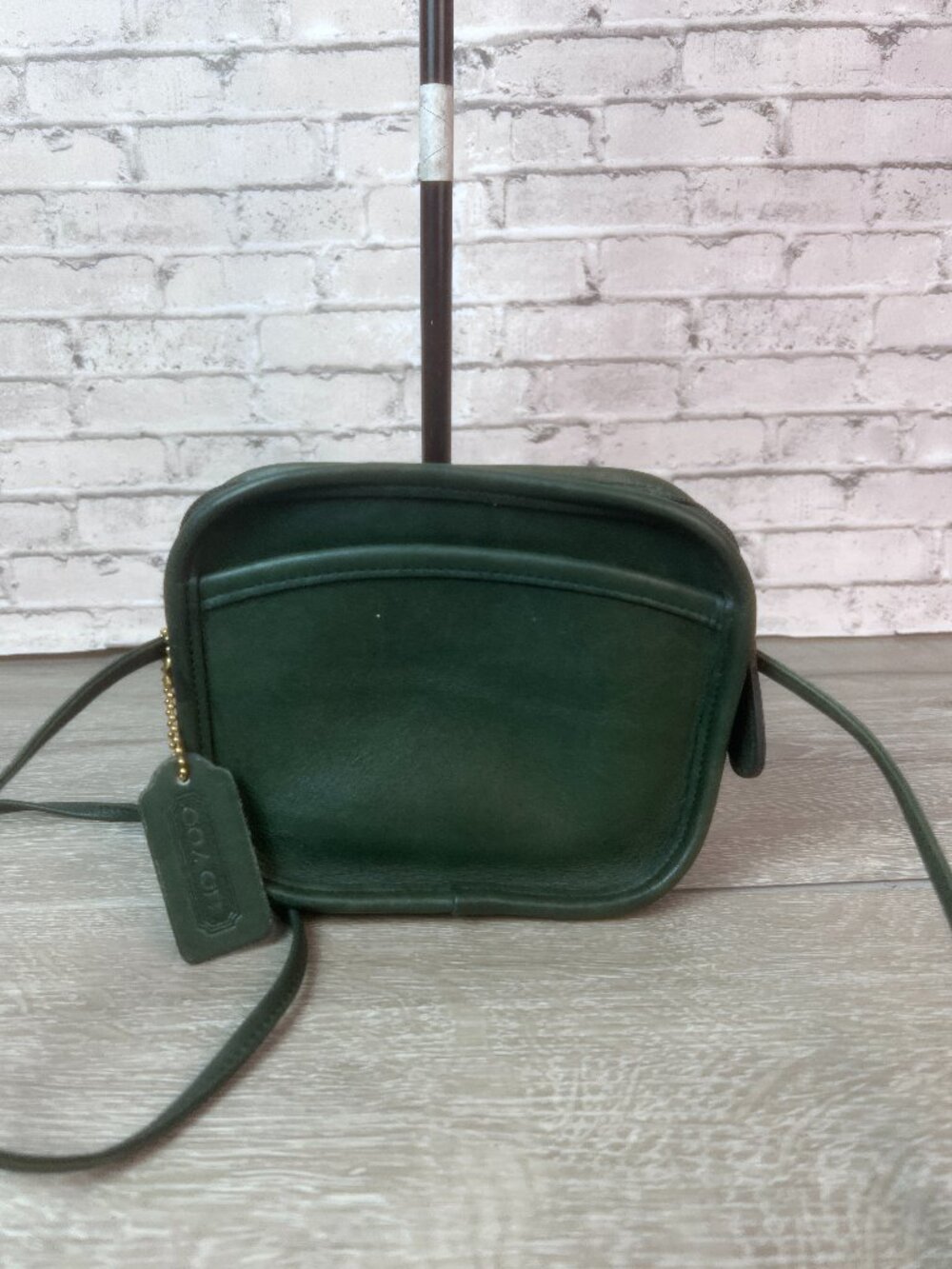 Rare Bottle Green Coach 9935 Vintage Hadley Green Leather Crossbody Bag